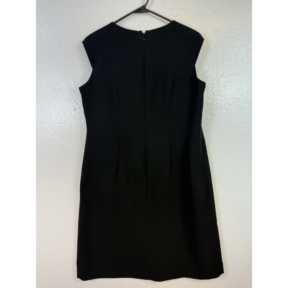 Kasper Black Sleeveless Sheath Dress Womens Sz 10 Office Career Lined Going Out - Picture 5 of 8